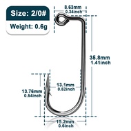 Fishing Jig Hook 50~100Pcs Degree Jig Hook High Carbon Steel Long Shank Jig Head Mold Aberdeen Hook 