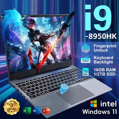 2026 Windows 11 15.6" Ultra Slim Portable Laptop intel Core i9-8950HK 16GB RAM 1TB 2TB SSD Fingerpri