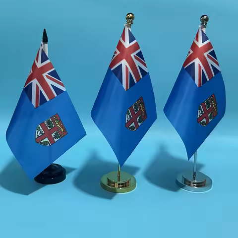 SKY FLAG Office Desk small Flag Of Fiji flag 14x21cm polyester Republic of Fiji National Flag Countr