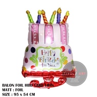 LILIN HBD CAKE Foil Balloon 6 Candles | HBD Cake Balloon | HBD Cake Balloon