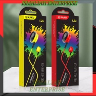 Clear Stock KAKU KSC-379 Wired Earphones With Mic And Volume Control 1.2Meter Handsfree On Ear Headp