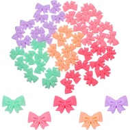 50Pcs Hiasan Resin Bentuk Riben, Hiasan Pin Sorak, Hiasan Resin Bentuk Riben, Riben Sorak, Hiasan Ri