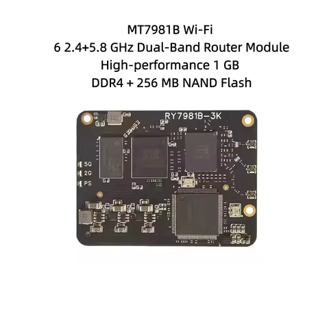 Ultra-compact Wi-Fi 6 Dual-Band Router Module MT7981B with 6 Gigabit Ethernet Ports and AX3000