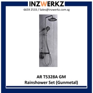 AR T5328AGM Rainshower Set (Gunmetal)
