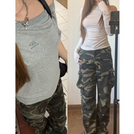 Foreign Trade Order American Style y2k Millennium Multi-pocket Camouflage Overalls Trousers D269