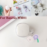 fashion Tulip Flower Case Baseus Encok WM01 TWS /WM02 /E16 E19 E20  Bowie Earphone cartoon Silicone 