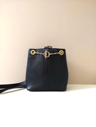 【LA LUNE】中古二手CELINE黑色鏈條單肩水桶小包側背斜孭手袋