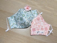 粉嫩花卉兩用式立體口罩/口罩套/兩色ㄧ組