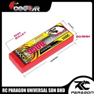 [Official 30 Days Warranty] Coddar Lipo 2s 7.4V LCG 5500MAH 110C 220C RC Car Hardcase Battery