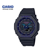 Casio G-Shock Virtual Blue Series GA-2100VB-1A Black Resin Band Men Watch