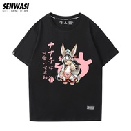 เสื้อยืดแขนสั้นผ้าฝ้ายแท้ Made in Abyss สำหรับผู้ชาย ฤดูร้อน 2021 แฟชั่น ลำลอง คอกลม ปกติ คอกลม คอกล