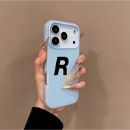 Jelly 2 In 1 Letter R Casing iphone 17 Pro Max 16 Plus 12 Pro 16 Pro Max 13 11 15 14 Anti-Fall Casin