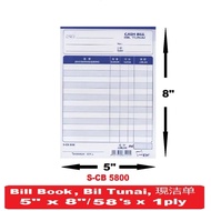 Uni 5"x 8" Bill Book / Buku Bil / Cash Bill (1ply) SCB-5800