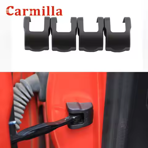 4Pcs ABS Car Door Lock Protection Cover Doors Lock Sticker for Ford Focus 3 Mk3 Fiesta MK7 2009-2015