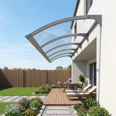 Aluminum Alloy Rain Awning with Sink Estate Balcony Eaves Home Outdoor Courtyard Waterproof Gazebos 