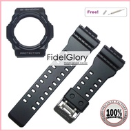 ◵ ✌ ORIGINAL CASIO G-SHOCK GA-150 GLX-150 GA-300 GA-310 STRAP AND BEZEL BLACK MATTE GREY FONT