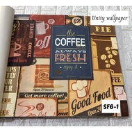 3d MODERN CAFE MOTIF WALLPAPER SF