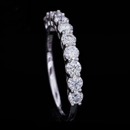 Real Moissanite Diamond Women Ring 1.0ct Half Eternity S925 Moissanite Ring