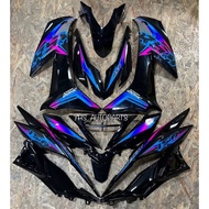 Coverset Honda RSX Hitam Stripe Custom Rainbow（ new） RSX 150