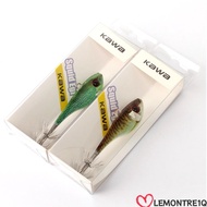 LEMONTREE Eging Bait Lure, Wood Material Luminous Design Squid Jig Lure, Luminous 50g Weight Sinking