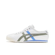 Asics Onitsuka TT Sports Store Unisex Tiger MEXICO 66 Slip-on anti-skid wear-resistant low-cut sports casual shoes (White/Green)