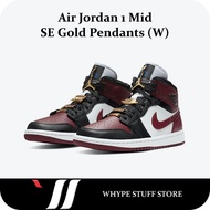 Air Jordan 1 Mid SE Gold Pendants (W) - CZ4385-016 - 100% Authentic