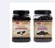 Superior Dark Chocolate Almond / Dark Chocolate Raisins 1.02kg / Almond & Raisins in a Jar / Dark Ch