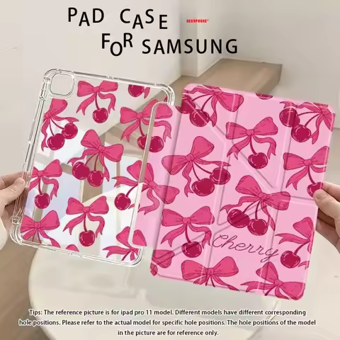 For Samsung Galaxy Tab A8/A9/A11+FE LITE PLUS/Galaxy Tab S6 Lite/S7/S8/S9/S10+ FE "Pink Cherry" 3+Y-