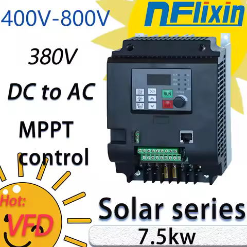 Solar VFD 380V pump inverter solar inverter for submersible 380v vfd ac-dc converter 7.5KW DC 400V-8