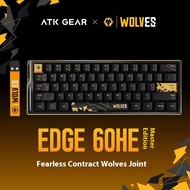 คีย์บอร์ด EDGE60HE ATK WOLVES พร้อมคีย์บอร์ดแบบกลไกสวิตช์แม่เหล็กสำหรับเกมแบบมีสาย8000Hz คีย์บอร์ดอะ