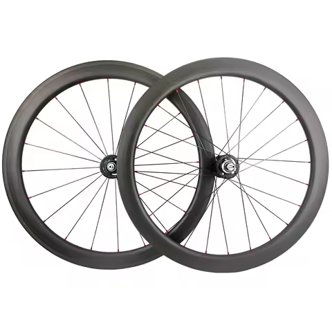 700C track bicycle carbon wheels 50mm clincher fixed gear single speed bike carbon wheelset with Nov