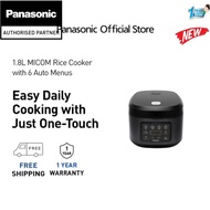 PANASONIC 1.8L MICOM RICE COOKER WITH 6 AUTO MENUS SR-DA182KSK