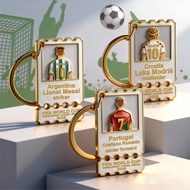 0 Meijiamo World Cup Football Keychain Messi C Romodridge Fan Souvenir High-value 5.1