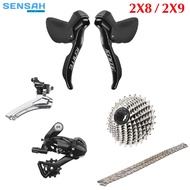 Sensah ignite 2X8/2x9 groupset brake shifter 9 speed rear derailleur compatible 32t cassette R7000 S