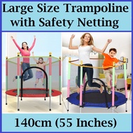 Home Trampoline Healthy Exercise Sports Rebounder Slimming Yoga Kids Children 140cm with Safety Netting