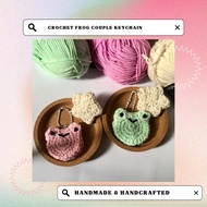 [PreOrder] Crochet frog keychain | Crochet frog couple keychain | frog head keychain | crochet frog 