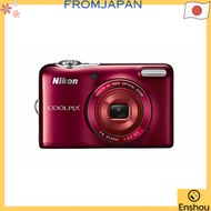 [From japan][USED]Nikon Digital Camera COOLPIX L30 5x Zoom 20.5 Megapixels Battery Type Red L30RD