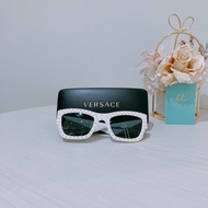 Versace凡賽斯白色太陽眼鏡White Sunglasses With Stud With Logo