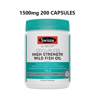 Swisse Ultiboost Odourless High Strength Wild Fish Oil 1500Mg 400 Capsules (EXP:12/2026) Familys Cho