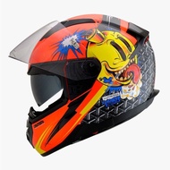[FREE BLUETOOTH] Gracshaw G9200 Explosive Red Double Visor Fullface Helmet