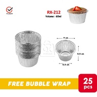 Aluminium Foil Tray RX 212 / Alu Tray Bulat 60ml cake (per 25pc)