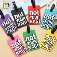 mingxuan2 Creative Letter "Not Your Bag" Cute Travel Accessories Luggage Tags Suitcase Cartoon Style