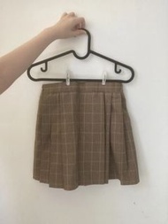 uniqlo 格仔百褶 裙褲 童裝150