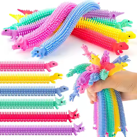 5Pcs Fidget Worm Noodle Stretch String Kawaii Unicorn Party Favors For Kids Autism Sensory Toys Jugu