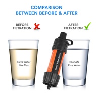 Portable water FilterMini ❈☸♠2Pcs Outdoor Survival Water Purifier Water Filter Straw Water Mini Filter Filtration System
