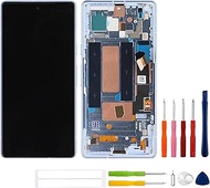 SWARK OLED LCD Display Compatible with Google Pixel 7A [6.1"] (Blue with Frame) GWKK3, GHL1X, G0DZQ,