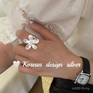 S925 Brushed Sterling Silver Ring Same Style Korean Silver Jewelry Blog Staple Index Finger Ring ins