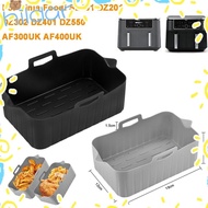 HLAR Air Fryer Basket, Reusable Rectangle Air Fryer Baking Tray, Silicone Rectangle Basket Container
