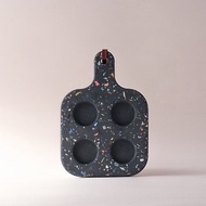 Jesmonite英國礦石樹脂/Shot盤-黑色萬花筒經典水磨