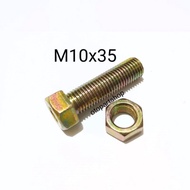 M10x35 Nut Bolt (14 bolts, 3.5 cm long) bolt and nut
